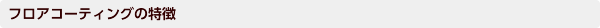 フロアコーティングの特徴